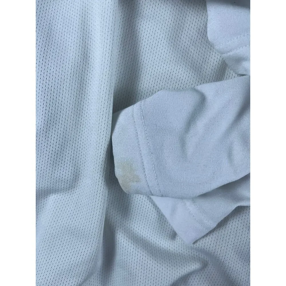 Nike Dri-FIT Top Mens XL White Long Sleeve Mesh Detail Performance Athletic Gym